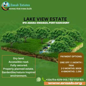 Ensab LAKE VIEW ESTATE, IPO/ Abara- Rivers state .